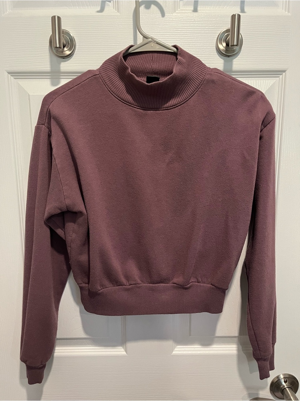 Purple Cropped Sweatshirt